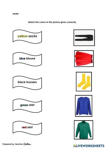 Clothes we wear & Colours