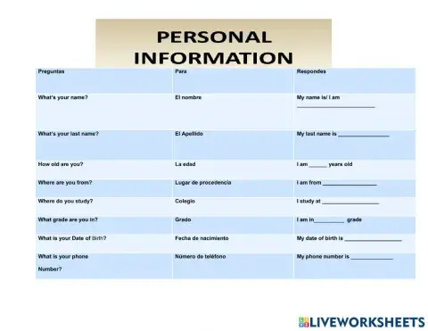 Personal Information