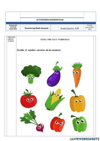 Frutas y Verduras