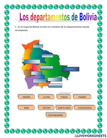 Departamentos de bolivia