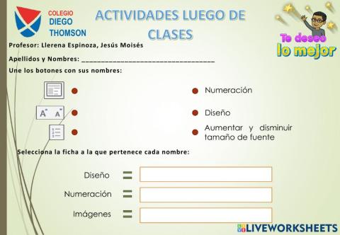 Ficha Agosto Clase 1 - 3º grado