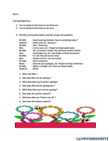 Thanking and Apologizing