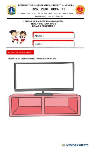 Kelas 3 Tema 1 Subtema 2 PB 2