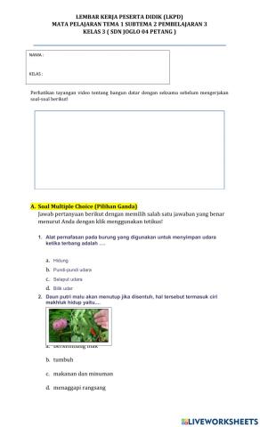 Tema 1 subtema 2 pembelajaran 3