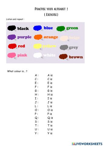 What colour is A?