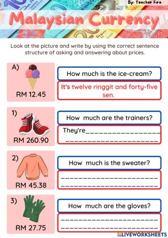 Year 4 Unit 6: Getting Around (Malaysian Currency)