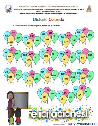 Dictado Colorido