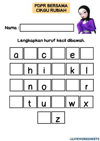 Mengenal huruf kecil