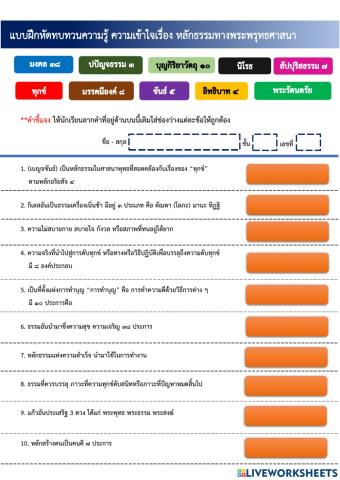 หลักธรรมทางพระพุทธศาสนา