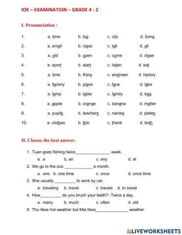 IOE - examination - 2