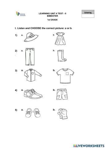 Listening worksheets