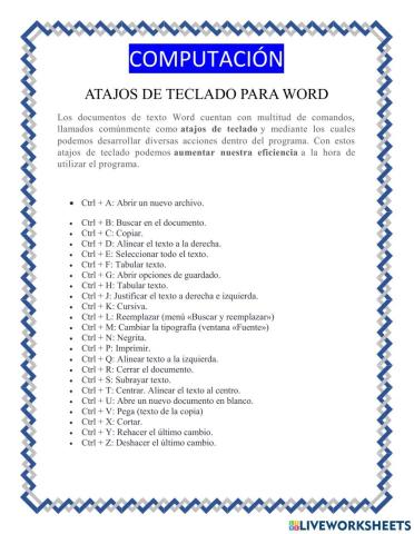 Atajos en Word