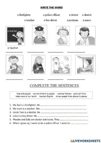 Jobs and occupations