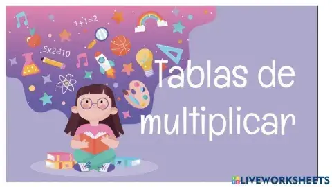 Tabas de multiplicar del 2 al 5
