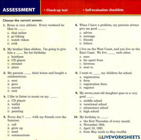 Assessment use of English