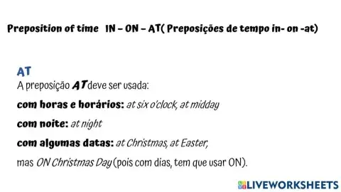 Preposition of time