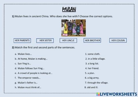 Mulan - Activities