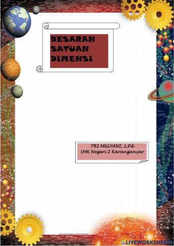 Besaran,satuan, dimensi