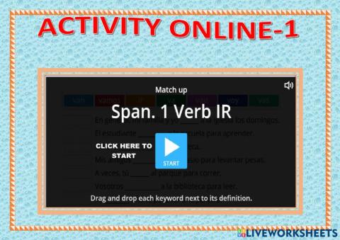 Actividad online con verbo ir