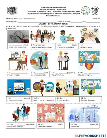 Present Continuous (English for Construction)