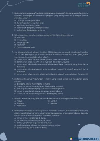 Trial Class 12 SMA IPS -GEO