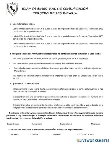 Evaluación de comunicación