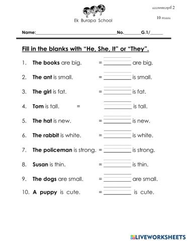 Pronouns G1 By Kru Por