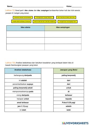 Latihan BM Tingkatan 1