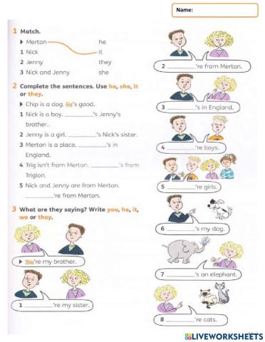 Personal Pronouns