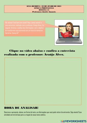 MEMÓRIAS - entrevista