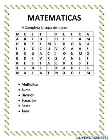 Ejercicio matematicas