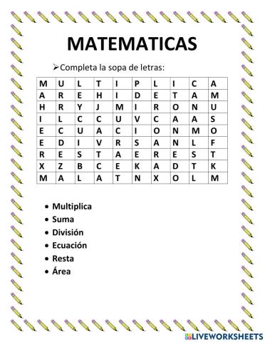 Ejercicio matematicas