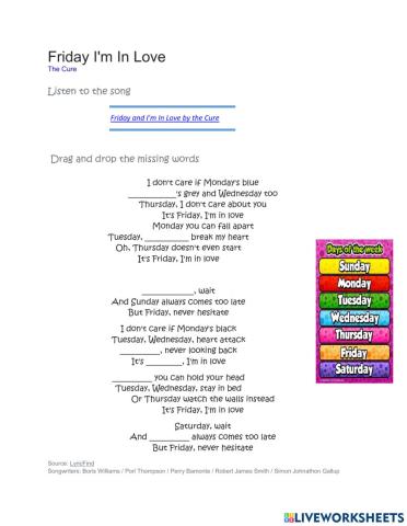 Friday And I'm In Love