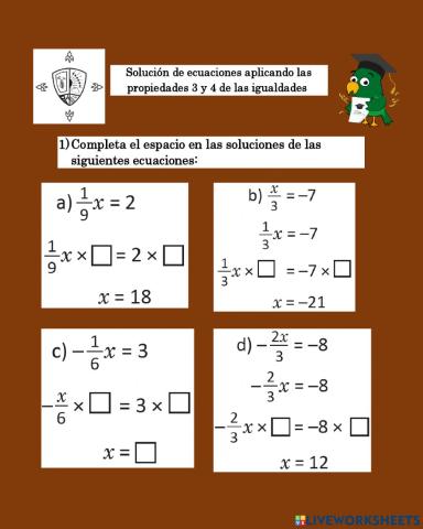 Ecuaciones de primer grado