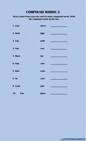 Compound Word Activity 3