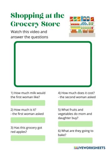 Shopping at the Grocery Store