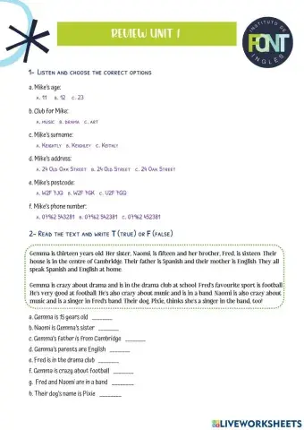 Live Beat 1 - Review Unit 1