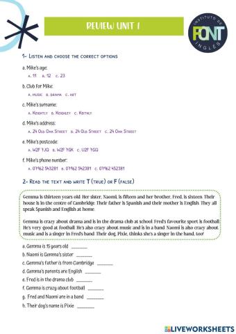 Live Beat 1 - Review Unit 1