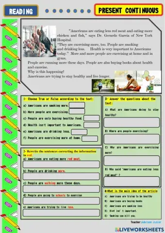 Reading: Present Continuous