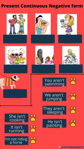 Present Continuous negative form