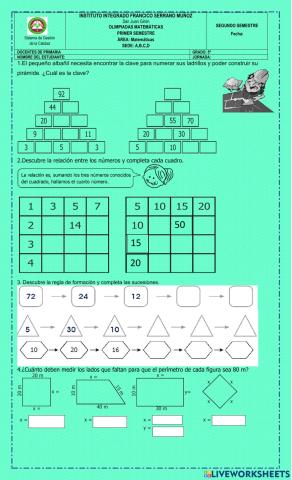Olimpiadas matemàticas 5º