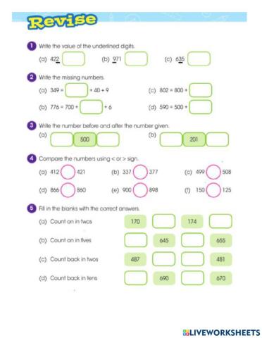 Revise 1 (Numbers)