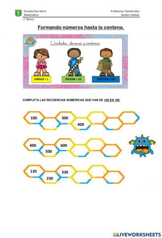 Formando numeros hasta la centena