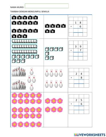 Tambah dengan mengumpul semula