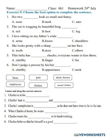 Tieng Anh 6 Unit 3 hw 24.7