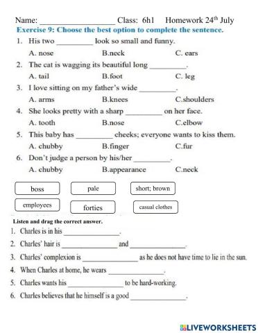 Tieng Anh 6 Unit 3 hw 24.7