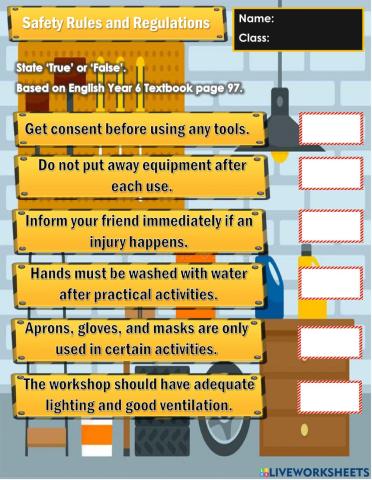 Year 6 Unit 10 Be Aware, Take Care!