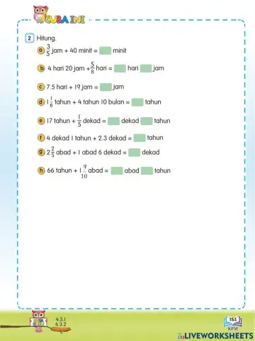 Matematik tahun 5 masa dan waktu ms 153 PART 2