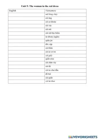 Unit 5: Thw woman in red dress