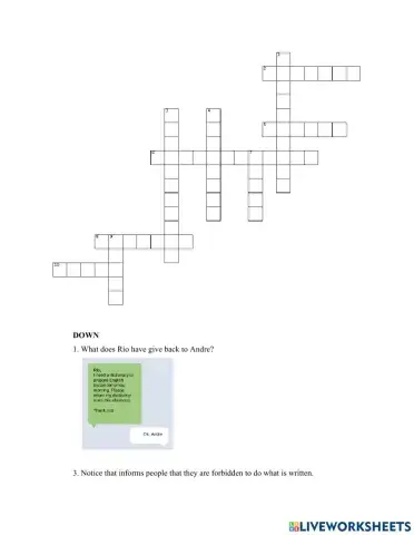 English crossword